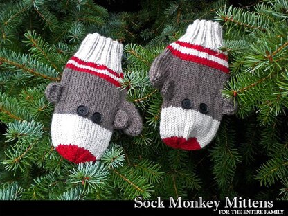 Sock Monkey Mittens