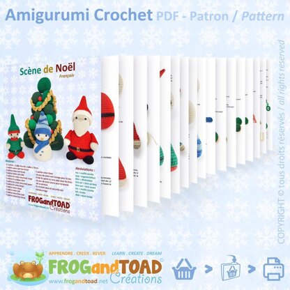 Christmas Tree Santa Rudolph Snowman Elf - Reindeer Scarf Gnome Hat - FROGandTOAD Créations