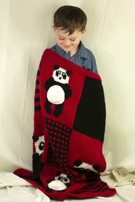 Panda Blanket in Cascade Yarns Anthem Chunky - C340 - Downloadable PDF