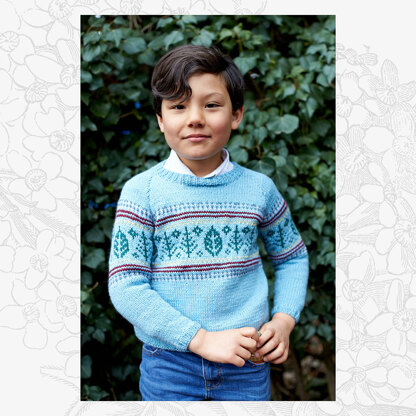 Freddie Jumper - Knitting Pattern for Boys in Willow & Lark Poetry