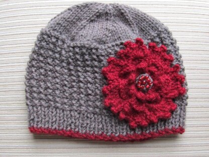 Rice Stitch Hat in Size Adult