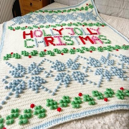 Holly Jolly Christmas Blanket