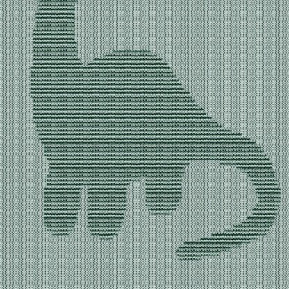 Dinosaur blanket Knitting Pattern, Knit and Purl only