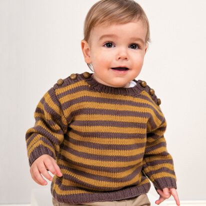 Striped Cardigan and Jumper in Rico Essentials Cashlana DK - 329 - Downloadable PDF