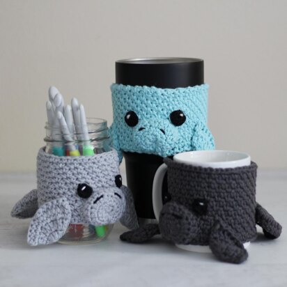 Mia the Manatee Coffee Cozy