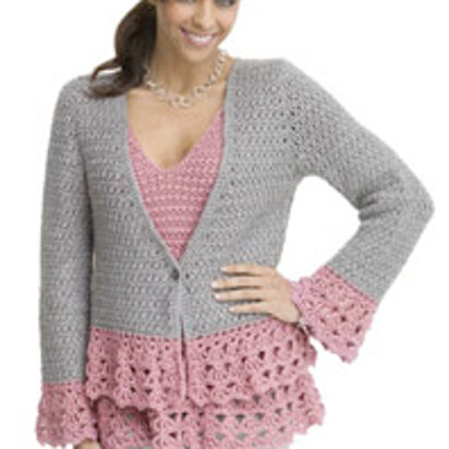 Lacy Jacket in Caron Simply Soft - Downloadable PDF
