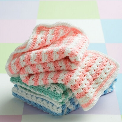Crochet Stripes Blankets in Caron One Pound - Downloadable PDF