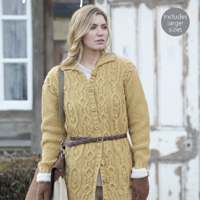 Coat in Hayfield Bonus Aran with Wool - 7798 - Downloadable PDF