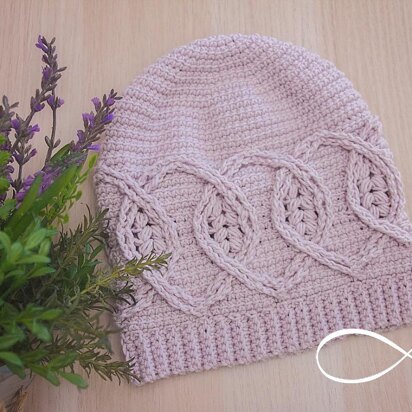 Infinity Wheat Stitch Hat DK