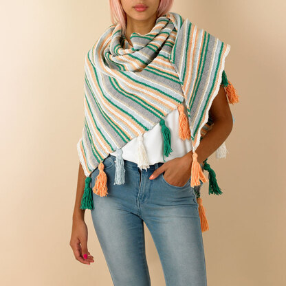 Paintbox Yarns Summertime Shawl (Free).