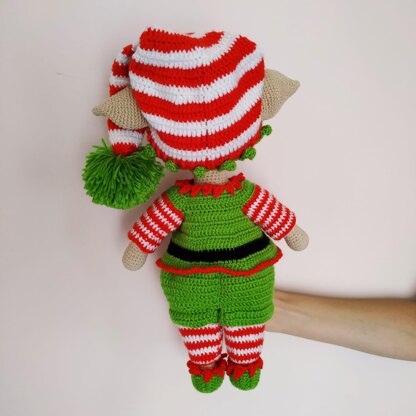 Christmas crochet Lulu doll pattern amigurumi christmas pattern Christmas Elf crochet 12 6 inch 32 cm English Deutsch Francais Crochet pattern by CrochetPatternWorld LoveCrafts