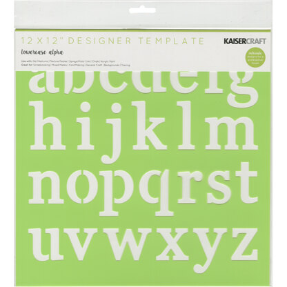 Kaisercraft Designer Template 12"X12" - Lowercase Alpha