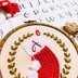 Custom Monogram Holiday Stocking Ornament - Christmas Embroidery Pattern