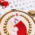 Custom Monogram Holiday Stocking Ornament - Christmas Embroidery Pattern