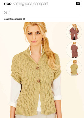 Waistcoats in Rico Essentials Merino DK - 254