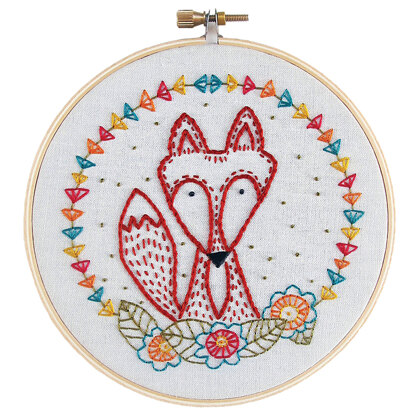 Cozyblue Handmade Crafty Fox Embroidery Kit