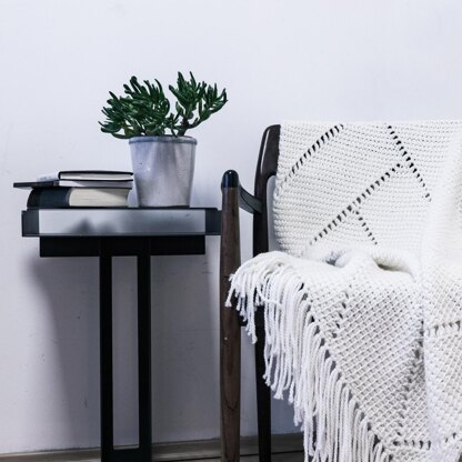 Tunisian Crochet Herringbone Throw