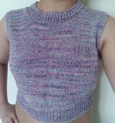 Closed Neck Crop Top