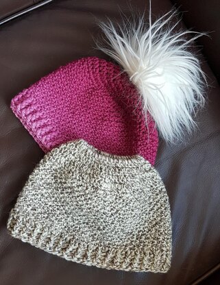 Everly Beanie and Messy Bun Hat