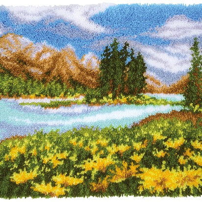 Vervaco Mountain Landscape Latch Hook Rug Kit