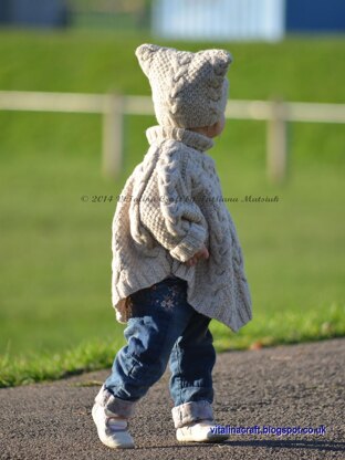 Vanilla Cloud Poncho and Hat Set