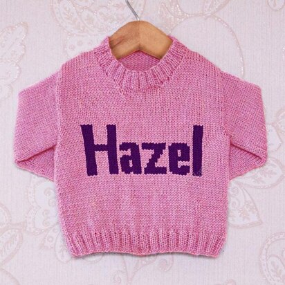 Intarsia - Hazel Moniker Chart - Childrens Sweater