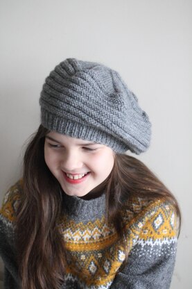 Ava Beret for Worsted yarn