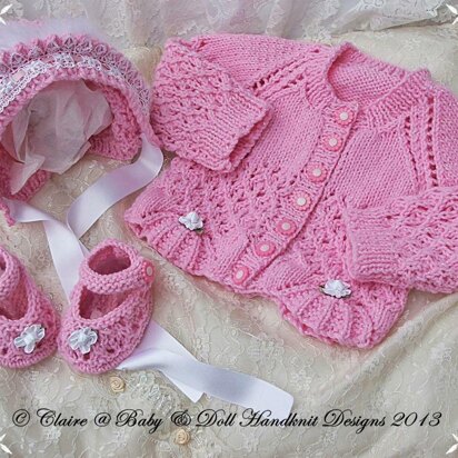 Six Patterns for New Baby Cardigan Gift Sets