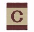 Letter C - Intarsia chart for finger knit blanket