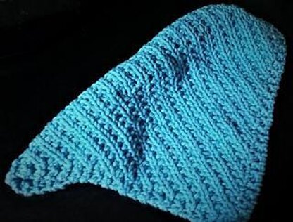 Diagonal Knitted Dishcloth for Beginners with Rib Stitch Style 