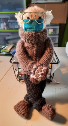 Knitted Bernie Sanders Doll