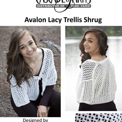 Lacy Trellis Shrug in Cascade Avalon - W527 - Downloadable PDF