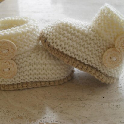Baby Two Button  Booties Unisex