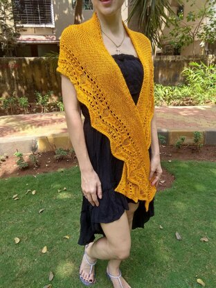 Golden Ginkgo Shawl