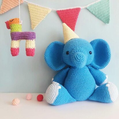 Bernie the Birthday Elephant amigurumi pattern