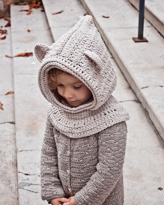 Polar Bear Hooded Cowl