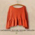 Gathering Texture Peplum Sweater