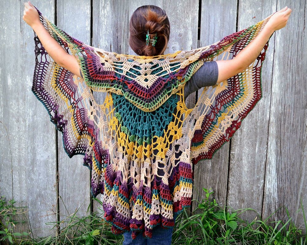 Alysha Circle Vest Crochet pattern by Early Dawn Crafts | LoveCrafts