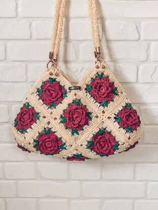 Bag with granny squares