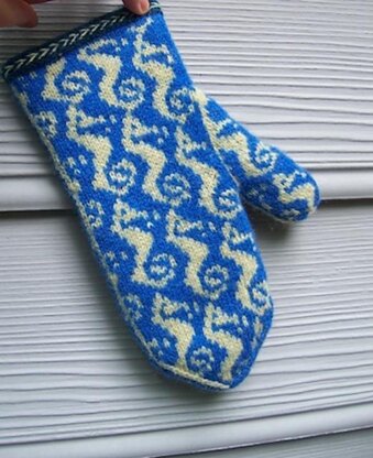 Seahorses Mittens