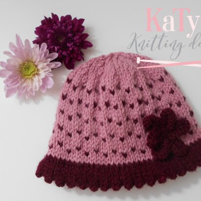 Berry Pink baby girl's hat