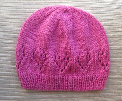 Hat with Lacy Hearts for a lady