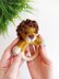 Lion baby rattle crochet pattern