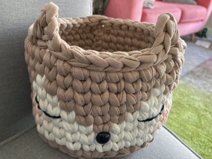 Fox crochet basket