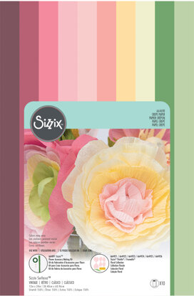 Sizzix Surfacez Crepe Paper 12" x 24" - 10 Sheets - Vintage