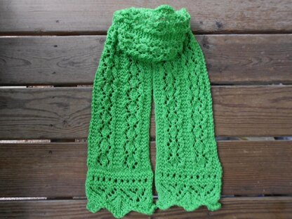 Spring Moss Lace Scarf