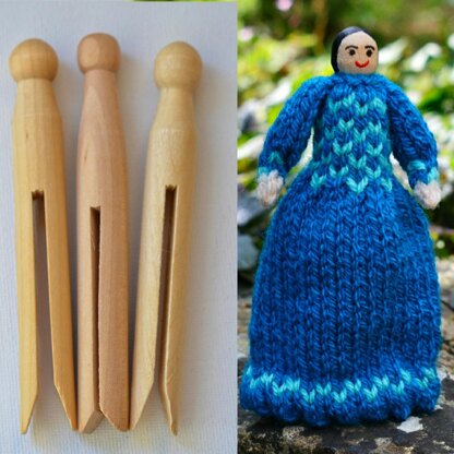 Queen Victoria Peg Doll Knitting Pattern - Free Knitting Pattern