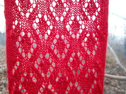 Cranberry Sauce Lace Scarf