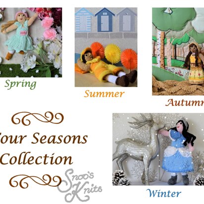 Seasons Collection Dress-Up Doll Clothes Knitting Pattern Snoo's Knits