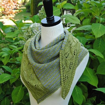 Leaf press shawl - knitting pattern